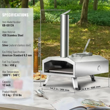 12 Outdoor Pizza Oven Portable Pellet Gas Pizza Oven Foldable for Camping