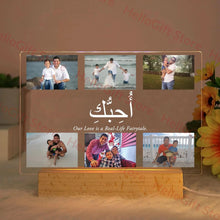 WOW GOODS !! Love (Arab) / Warm Light Custom Acrylic Lamp Personalized Photo Text Bedroom Night Light MOM DAD LOVE Friend Family Day Wedding Birthday Christmas Gift