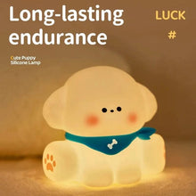 4348 WC VIP Baby & Child Puppy Cute Animal Night Light, LED Squishy Novelty Lamp, 3 Level Dimmable Nursery Nightlight, Rechargeable Touch Lamp for Kids