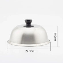 Stainless Steel Frying Pan Covers Barbecue Burgers Sandwiches Steak Round Pot Lids Cover Cookware Cheese Melting Dome
