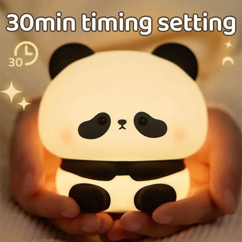 4348 WC VIP Baby & Child Cute Animal Night Light, LED Squishy Novelty Lamp, 3 Level Dimmable Nursery Nightlight, Rechargeable Touch Lamp for Kids