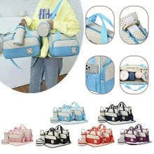 WOW GOODS !! Baby & Child 5pcs/set Baby Diaper Bag Multifunctional Portable Travel Nappy Feeding Bottle Organizer Bags Large Capacity Mummy Shoulder Bag