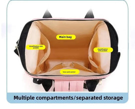 WOW GOODS !! Baby & Child Personalized Name Mommy Bag Multi-functional Double Shoulder Storage Diaper Backpack for Outdoor Traveling Mom Gift