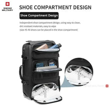 4348 WC VIP Luggage Bag SWISS MILITARY Men Travel Backpack Waterproof 17 Inch Business Laptop Backpack Outdoors Climbing Anti-theft Luggage Bag Mochila
