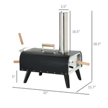 Outdoor Pizza Oven with 12 Stone Peel and Cover Portable Pellet Wood Fired Pizza Maker with Foldable Legs Stainless Steel Pizz