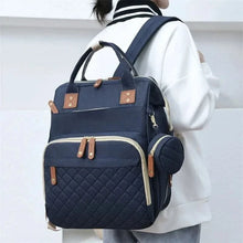 WOW GOODS !! Foldable Bed Diaper Bag Mommy Bag Large Capacity Pacifier Baby Backpack with Insulated Bottle Bag Baby Stroller Hanging Bag
