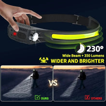 x Ultra-Bright USB Rechargeable LED Headlamp – Motion Sensor