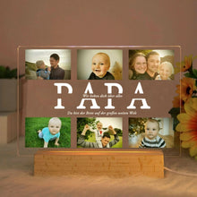 WOW GOODS !! PAPA / 7 Colors Light Custom Acrylic Lamp Personalized Photo Text Bedroom Night Light MOM DAD LOVE Friend Family Day Wedding Birthday Christmas Gift