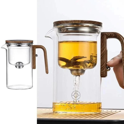 x Elegant Heat-Resistant Glass Teapot with Infuser