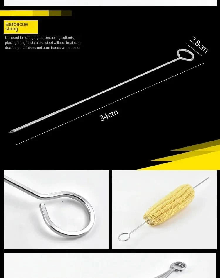 9pcs Portable BBQ tool Kit Outdoor Grill barbecue set Barbecue Set Spatula Clip Skewer With Storage Cloth Bag Grilling Tools