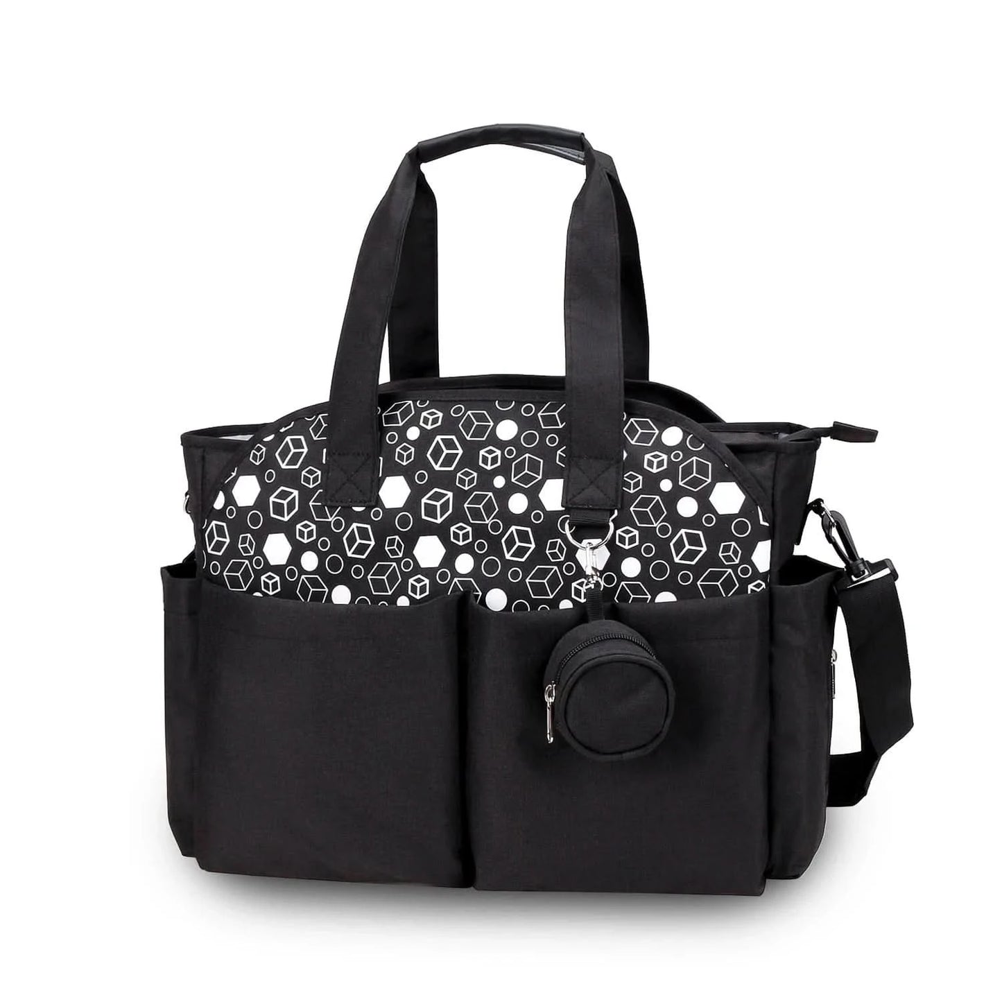 WOW GOODS !! Baby & Child A 050 black Diaper Bag Tote Baby Changing Bag with  Shoulder Strap Portable Waterproof and Large Capacity for Mom