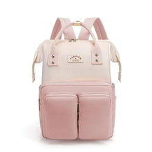 WOW GOODS !! Baby & Child pink Multifunctional Mommy Bag Milk Bottle Insulation Layer Backpack Portable Contrast Anti theft Mother and Child Bag