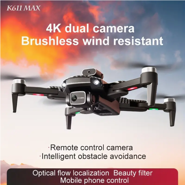Professional-Grade Aerial Photography Drone with 4K Camera, 360° Tumbling, App-Controlled Tracking, Optical Flow Positioning, Intelligent Obstacle Avoidance, Brushless Motor, Elegant Carbon Fiber Exterior, FPV Quadcopter —