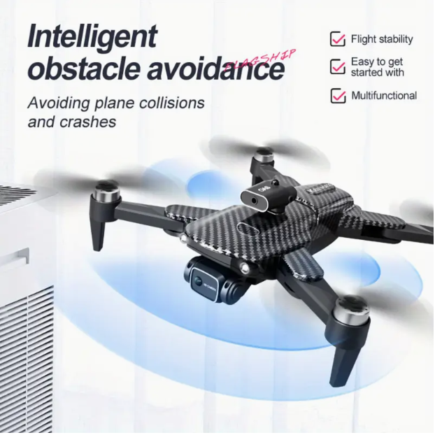Professional-Grade Aerial Photography Drone with 4K Camera, 360° Tumbling, App-Controlled Tracking, Optical Flow Positioning, Intelligent Obstacle Avoidance, Brushless Motor, Elegant Carbon Fiber Exterior, FPV Quadcopter —