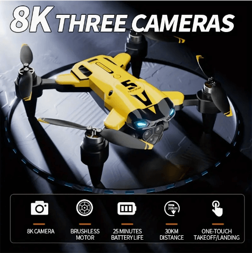 New M5 Quadcopter with Triple Cameras, Optical Flow Positioning, One-Key Return, Brushless Motor — Top Choice for Holiday Gifts
