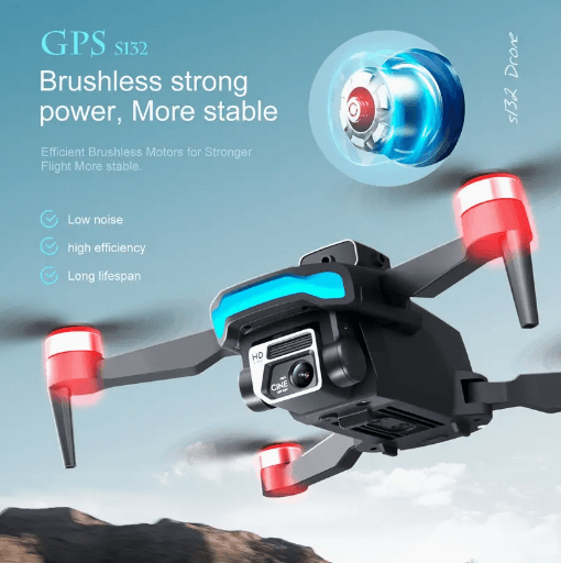 GPS 4K Foldable Drone for Adults & Beginners – Ultra-Long Flight, 5G FPV Transmission, Optical Flow, Brushless Motors, GPS Auto Return, Follow Me – 1 Battery + Handbag