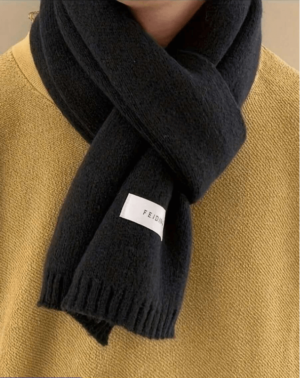 Thermal Thick-Knit Winter Scarf for Men – Soft, Warm, Versatile