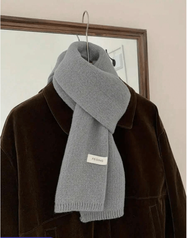 Thermal Thick-Knit Winter Scarf for Men – Soft, Warm, Versatile