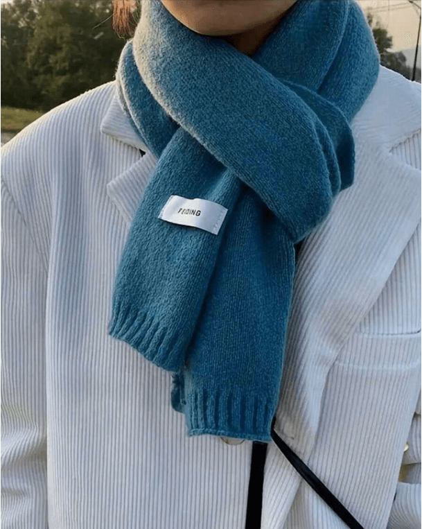 Thermal Thick-Knit Winter Scarf for Men – Soft, Warm, Versatile
