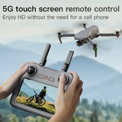 4K Camera Drone with Three-Axis Gimbal, 800m Range, 360° Obstacle Avoidance, 5.5-Inch Touchscreen Remote, 45-Minute Flight Time