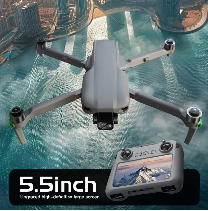 4K Camera Drone with Three-Axis Gimbal, 800m Range, 360° Obstacle Avoidance, 5.5-Inch Touchscreen Remote, 45-Minute Flight Time