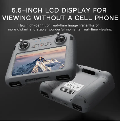 4K Camera Drone with Three-Axis Gimbal, 800m Range, 360° Obstacle Avoidance, 5.5-Inch Touchscreen Remote, 45-Minute Flight Time