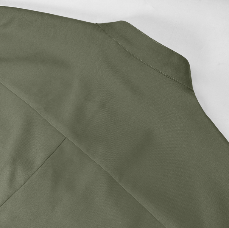 High-End Conjoined Medical Scrub Jumpsuit with Stand Collar & Zipper