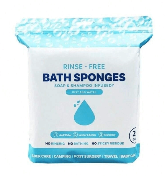 Rinse‑Free Bath Wipes & Foaming Shower Sponges – All‑In‑One No‑Rinse Clean