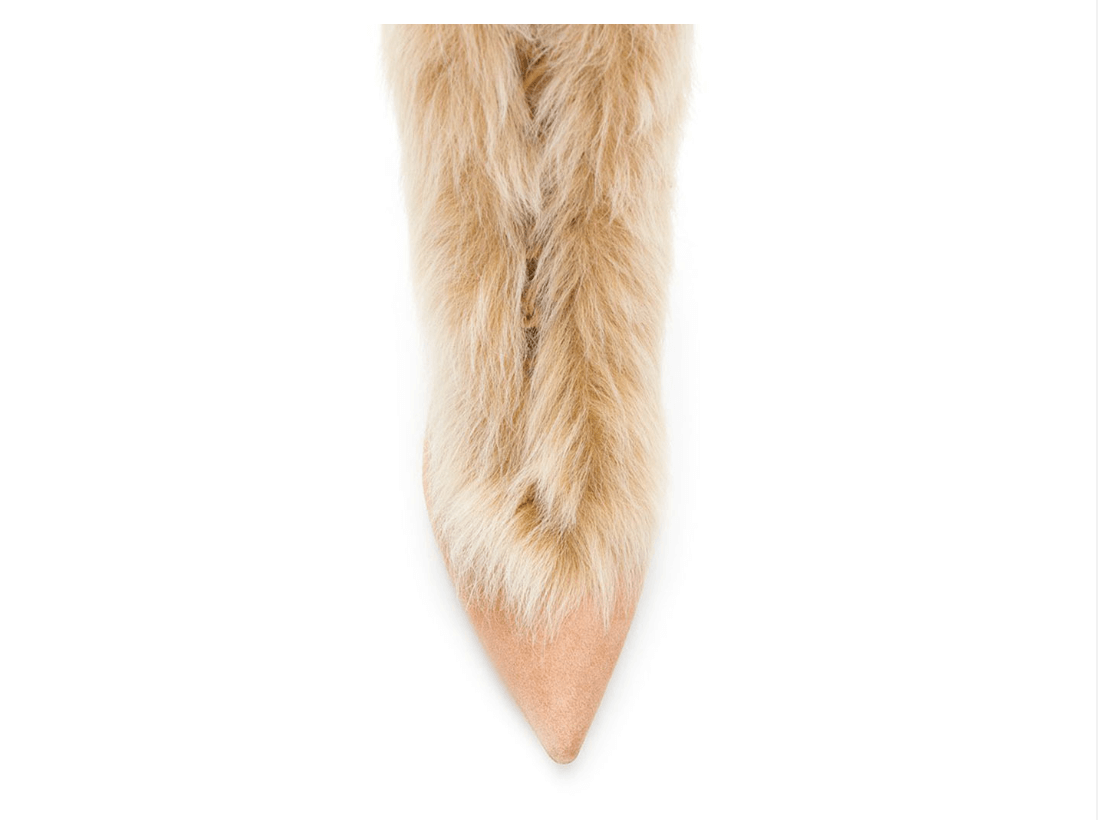 Luxury Winter Faux Fur Knee High Boots – Fluffy Mongolian Fur Platform Snow Boots for Women