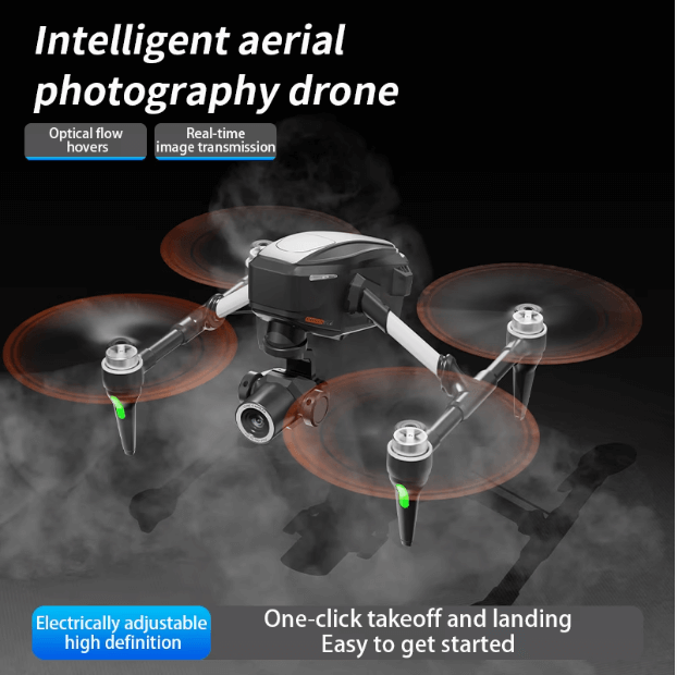 4K HD FPV Drone w/ 4.5” Screen Remote, Digital Transmission, Brushless Motors + 3 Batteries