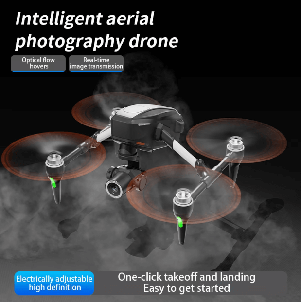 4K HD FPV Drone w/ 4.5” Screen Remote, Digital Transmission, Brushless Motors + 3 Batteries