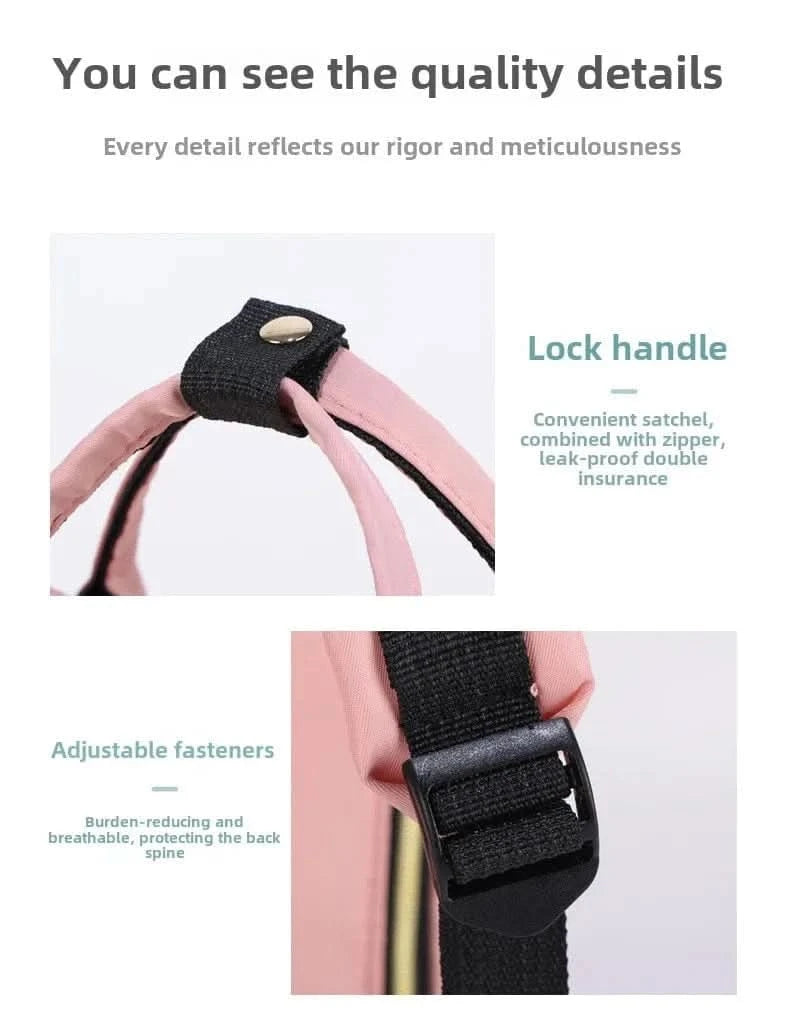 WOW GOODS !! Baby & Child Personalized Name Mommy Bag Multi-functional Double Shoulder Storage Diaper Backpack for Outdoor Traveling Mom Gift