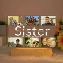 WOW GOODS !! Sister / 7 Colors Light Custom Acrylic Lamp Personalized Photo Text Bedroom Night Light MOM DAD LOVE Friend Family Day Wedding Birthday Christmas Gift