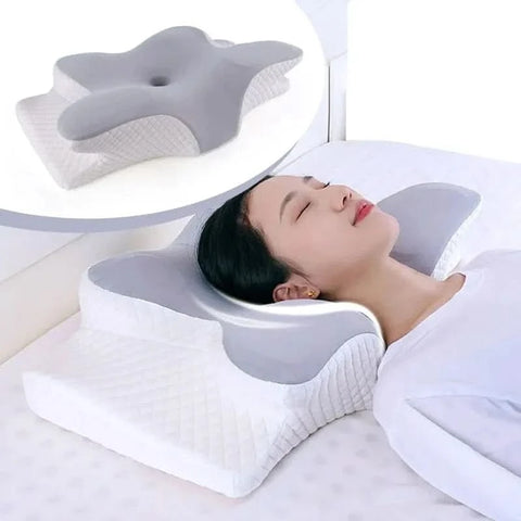 x Orthopedic Memory Foam Pillow – Butterfly Shape for Neck Support