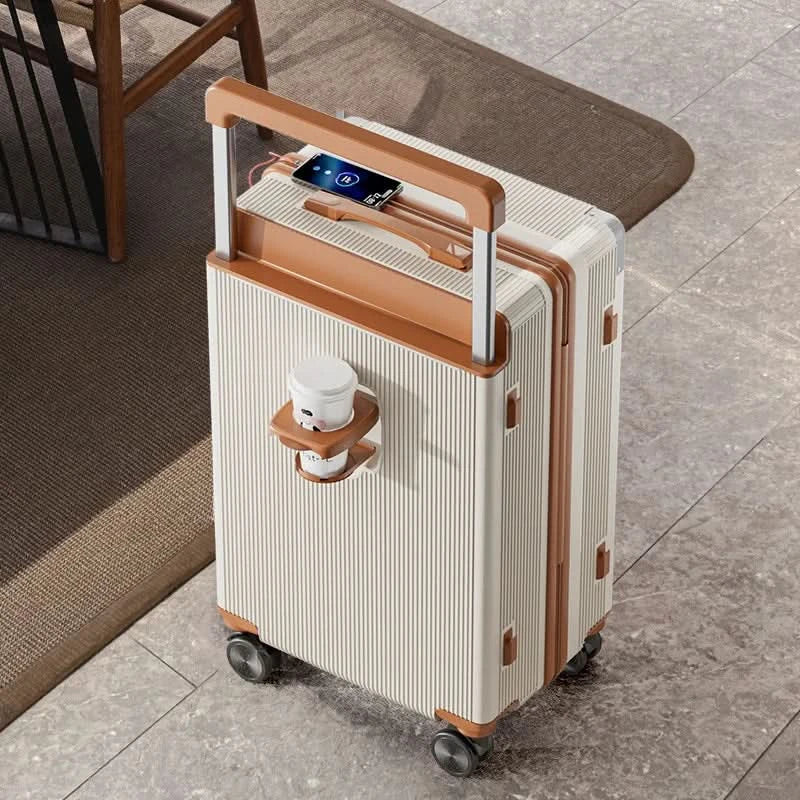 2025 New Luggage, Wide Trolley Bar, Shock Absorption Brake, Large Capacity Suitcase, 20 Inch Boarding Box Password Box