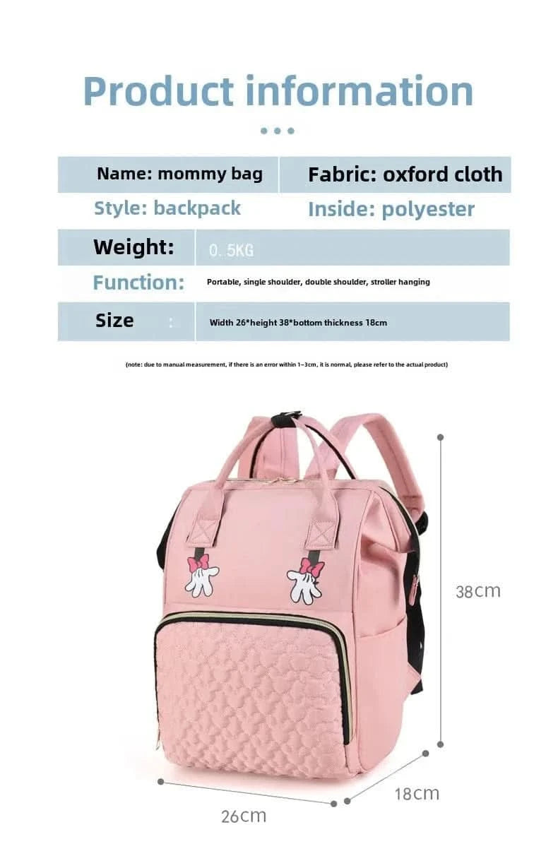 WOW GOODS !! Baby & Child Personalized Name Mommy Bag Multi-functional Double Shoulder Storage Diaper Backpack for Outdoor Traveling Mom Gift