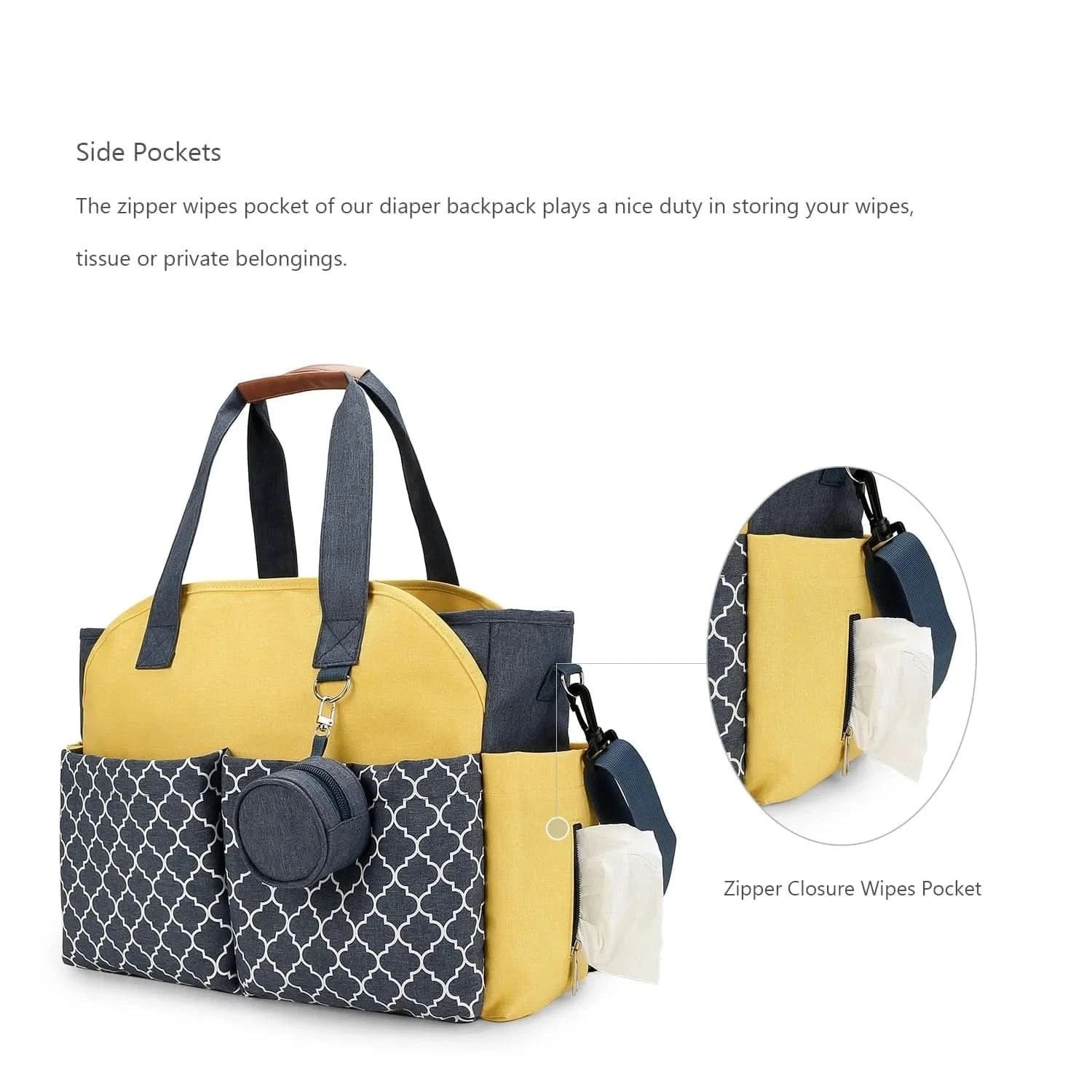 WOW GOODS !! Baby & Child Diaper Bag Tote Baby Changing Bag with  Shoulder Strap Portable Waterproof and Large Capacity for Mom
