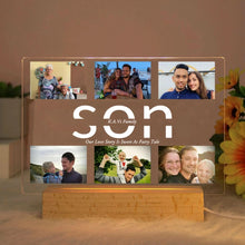 WOW GOODS !! SON / 7 Colors Light Custom Acrylic Lamp Personalized Photo Text Bedroom Night Light MOM DAD LOVE Friend Family Day Wedding Birthday Christmas Gift