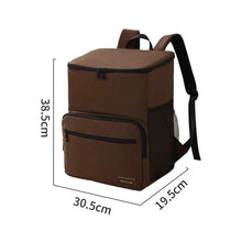 1pc Insulated Backpack Cooler Large Capacity Oxford Cloth Backpack Outdoor Travel Beer Bag Waterproof PEVA Lined Ice Bag