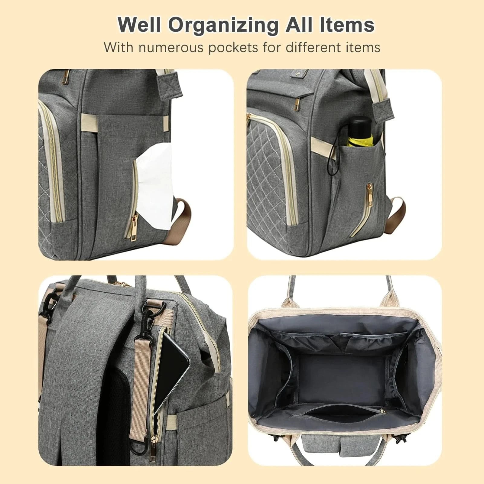 WOW GOODS !! Folding Mommy Bag Mummy Large Capacity Bag Mom Baby Multi-function Waterproof Outdoor Travel Diaper Bags For Baby Care