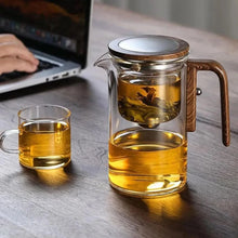 x Elegant Heat-Resistant Glass Teapot with Infuser