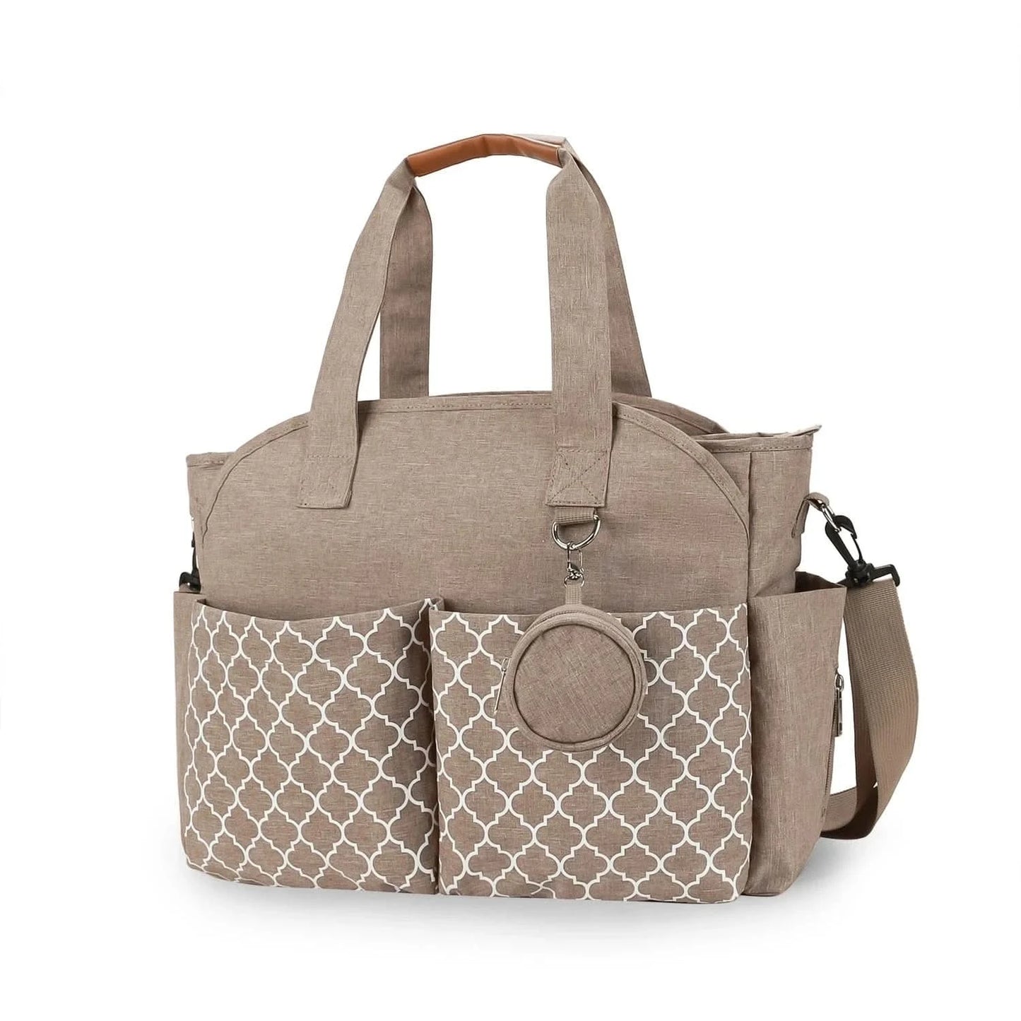 WOW GOODS !! Baby & Child A 023 khaki Diaper Bag Tote Baby Changing Bag with  Shoulder Strap Portable Waterproof and Large Capacity for Mom