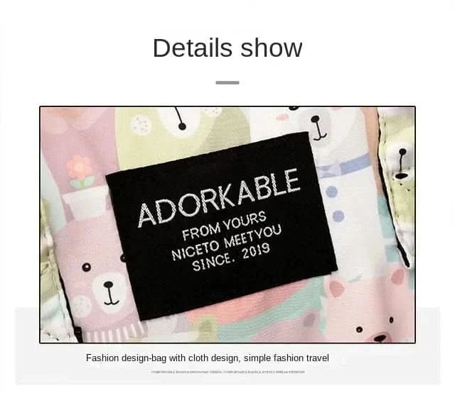 WOW GOODS !! Diaper Bag 25*38CM Baby Diaper Bag Cartoon Print Handbag Waterproof Reusable Diaper Bag Outdoor Travel Stroller Carrying Bag Storage