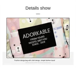 WOW GOODS !! Diaper Bag 25*38CM Baby Diaper Bag Cartoon Print Handbag Waterproof Reusable Diaper Bag Outdoor Travel Stroller Carrying Bag Storage