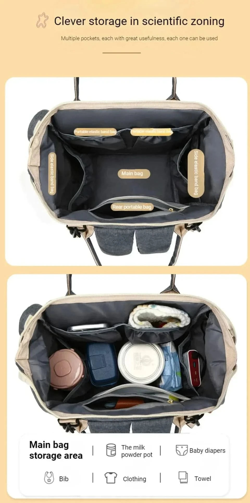 WOW GOODS !! Baby & Child Baby diaper backpack toddler diaper backpack with diaper changing pad mom and dad travel large capacity backpack baby bag