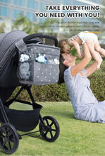 WOW GOODS !! GRAY Baby Stroller Bag  Women Diaper Bags for Maternity Backpack Large Capacity Bags Organizer Mummy Wet Nappy Bag for Mom Care