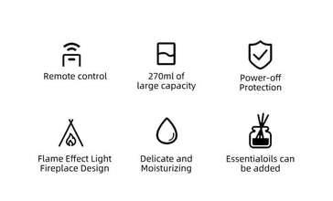 x Simulated Flame Aromatherapy Diffuser – Relaxing & Stylish