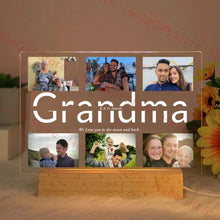 WOW GOODS !! Grandma / Warm Light Custom Acrylic Lamp Personalized Photo Text Bedroom Night Light MOM DAD LOVE Friend Family Day Wedding Birthday Christmas Gift