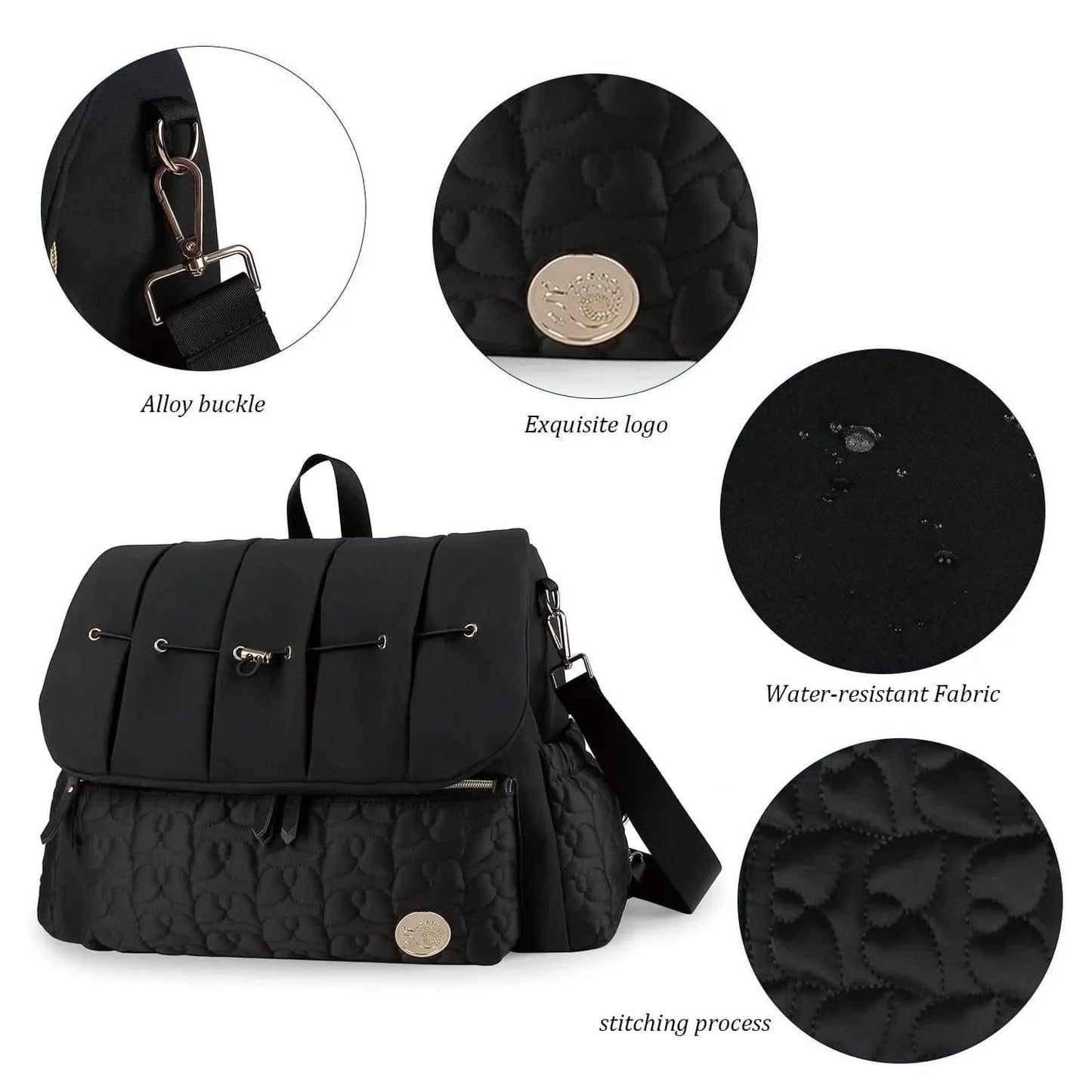 WOW GOODS !! Baby Diaper Bag Backpack For Maternity Nappy Bag Removable Shoulder Straps Fashion Waterproof Mommy Handbag With Changing Pad
