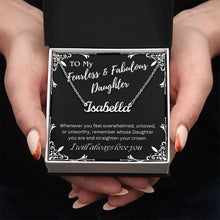 ShineOn Fulfillment Jewelry To My Fearless & Fabulous Daughter Custom Name Necklace, Daughter Gift From Dad, Mom, Daughter Jewelry, With Message Card And Gift Box